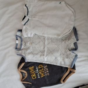 3 Boys Onesies size 3-6 Mo.